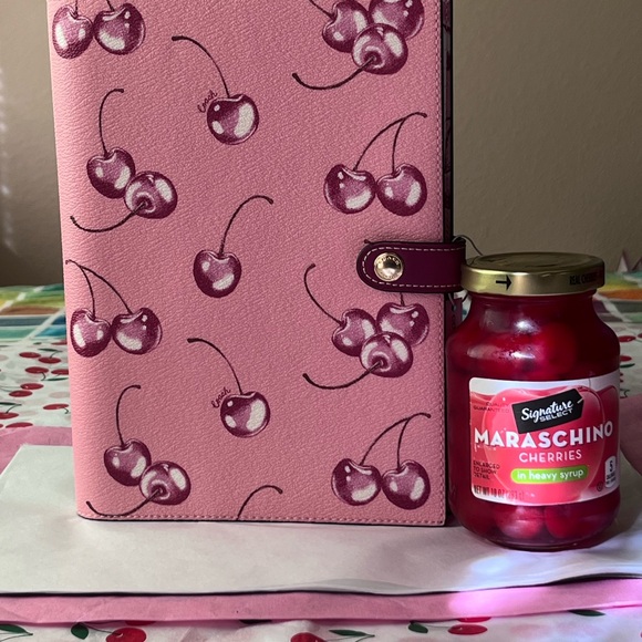 π COACH NOTEBOOK WITH CHERRY PRINT π NWT π - Picture 3 of 16